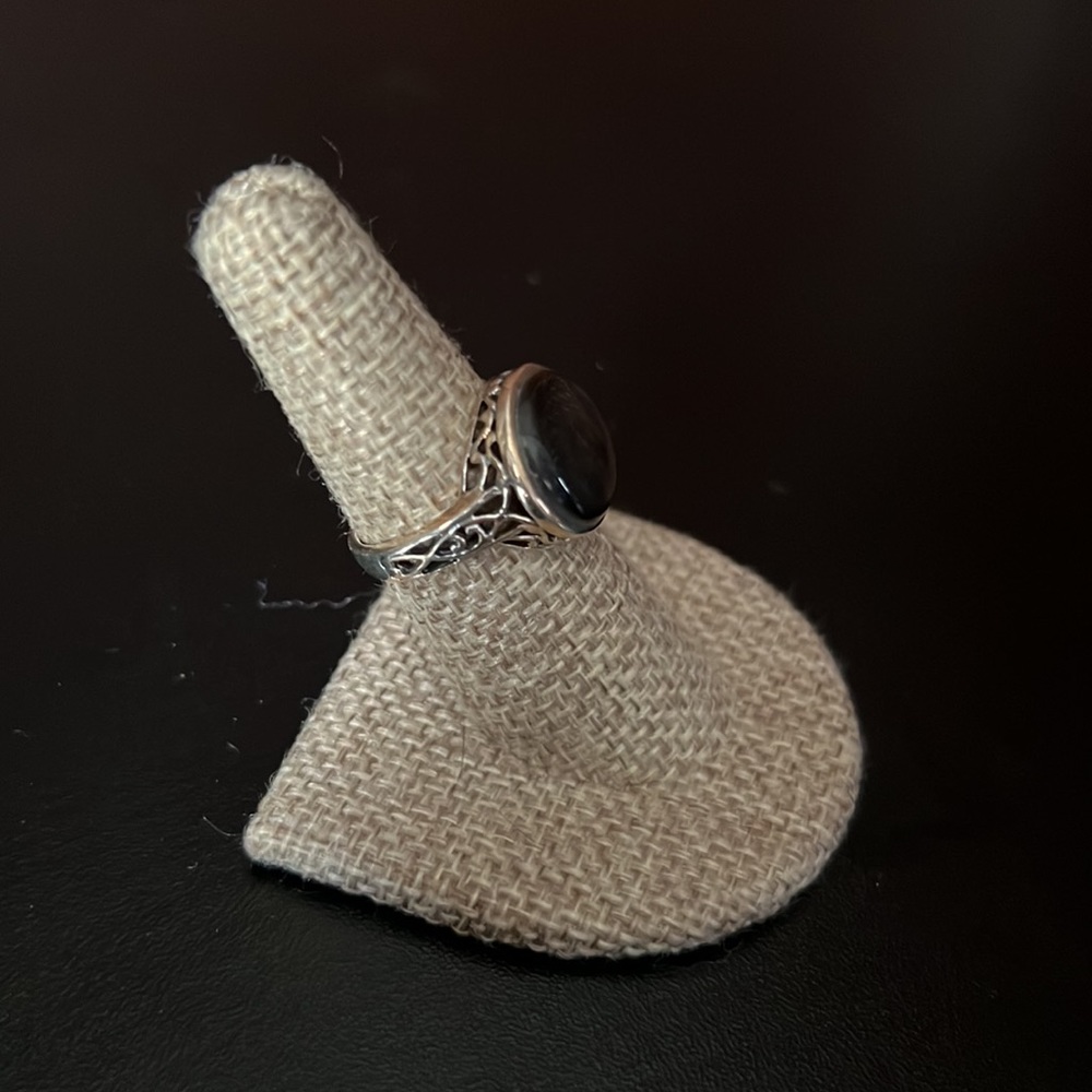 Silver Moonstone Statement Ring - image 3